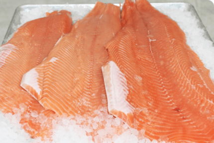 Fresh Farm-Raised King Salmon Fillets (3-4 Lbs.)