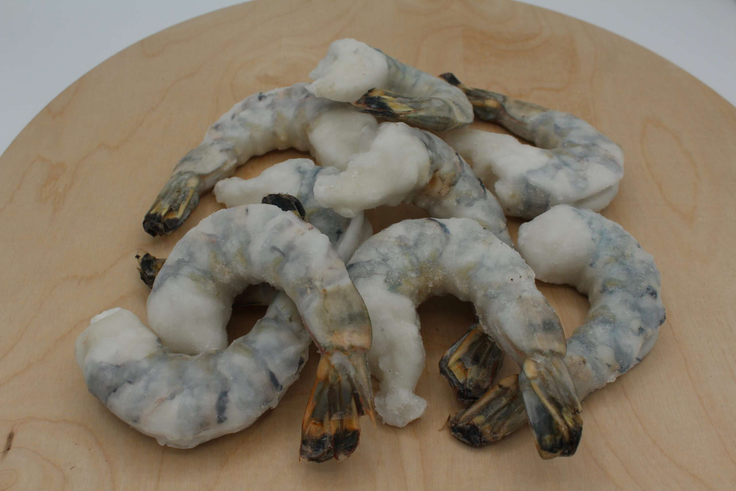 Frozen Raw - P & D - Tail-On Farm-Raised Black Tiger Shrimp - 2 Lbs. Bag