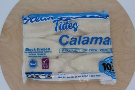 Frozen Squid / Calamari (5-8 inch) – Tubes (Ocean Tide Brand) – 2.5 Lbs. Tray